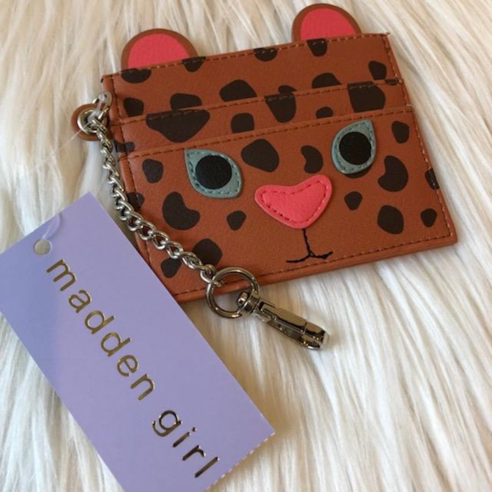Madden Girl Leopard Card Case